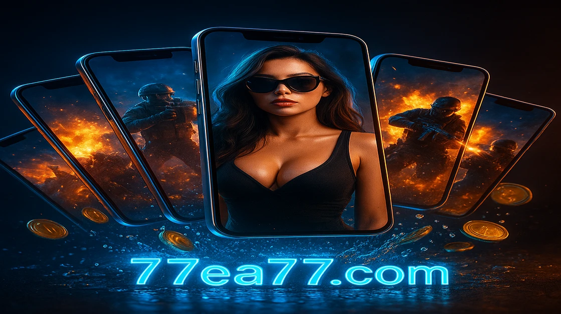 EA77 মোবাইল গেমিংয়ের বৈচিত্র্যময় জগতকে প্রদর্শনকারী বহু স্মার্টফোনের একটি সংগ্রহ, যেখানে 777 গেমিং প্ল্যাটফর্মের গেম ধরন থেকে উত্তেজনাপূর্ণ অ্যাকশন-শুটার গেম পর্যন্ত বিস্তার রয়েছে।